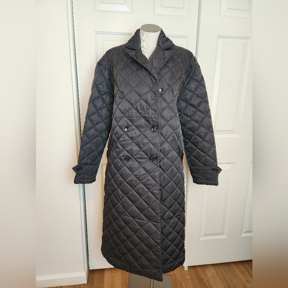 Rebecca Minkoff Jackets & Blazers - Rebecca Minkoff  Quilted Longline Double Breasted Black Women's Coat Size M  NWT